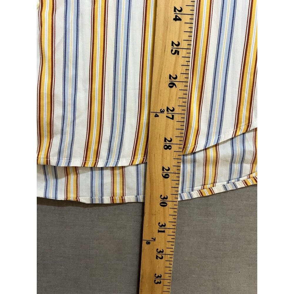 Hugo Boss Shirt Mens 38 15 Multicolor Striped Button Up Long Sleeve Regular Fit - Picture 8 of 9